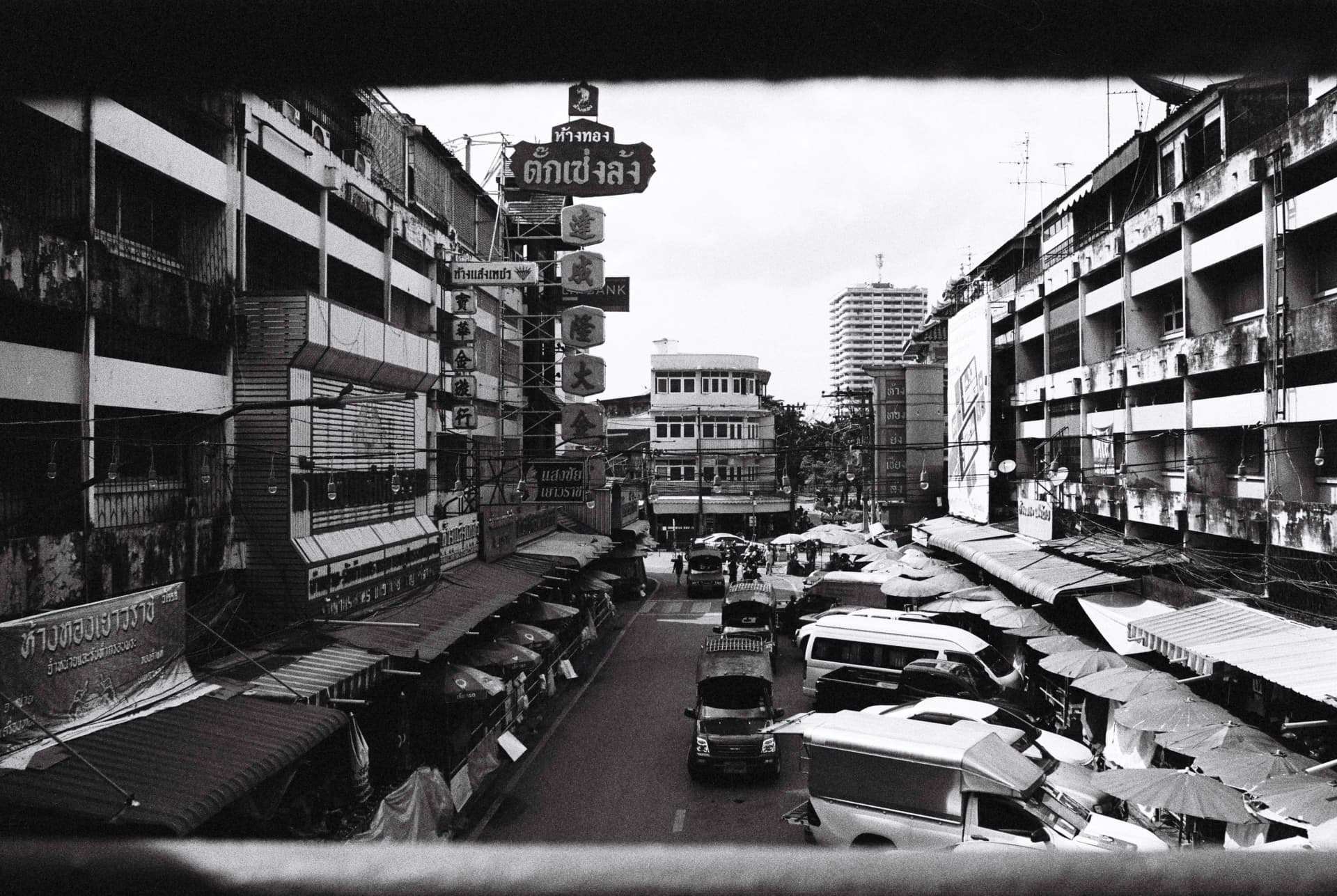 Street photography capturing urban life and architecture